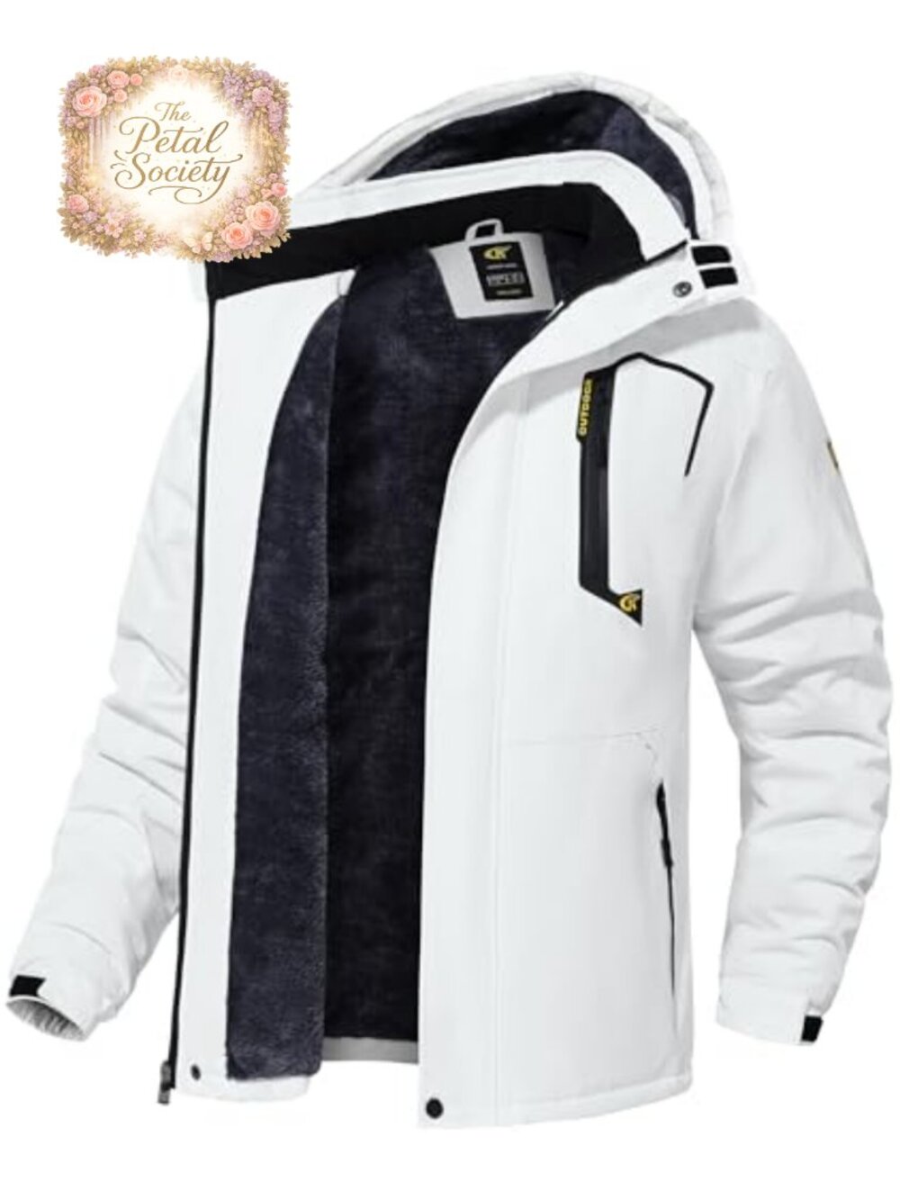 QPNGRP Mens Waterproof Ski Snowboard Jacket Winter Windproof Coat Regular Fit